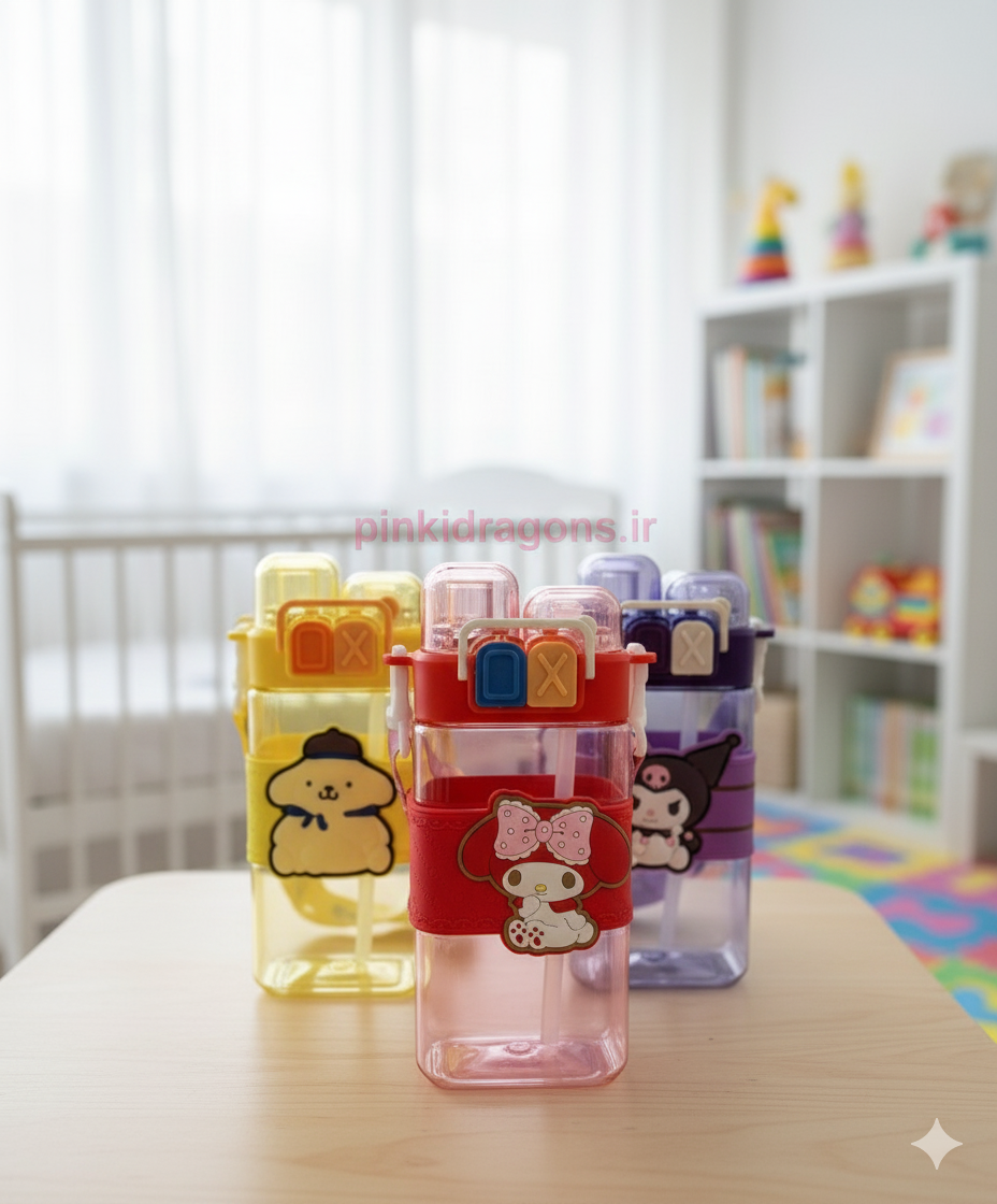 قمقمه پلاستیکی نشکن کرومی و ملودی