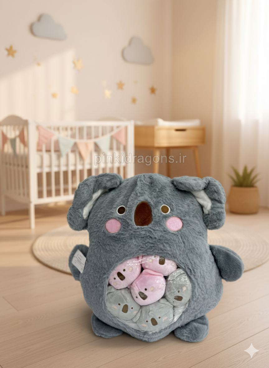 عروسک کوالای بچه‌دار 45سانتی