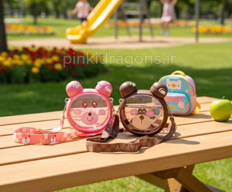 قمقمه پلاستیکی خرس گوش دار