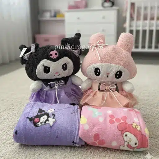 پتو بالشتی کرومی ملودی دامن‌دار